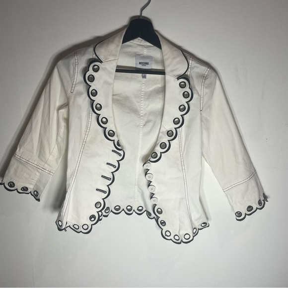 Moschino Cream Jacket with Black Detailing - Picture 1 of 3